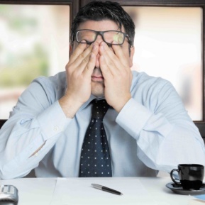Man Tired In Office